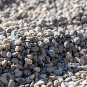 Close-up view of small rounded pebbles with shallow depth of field.